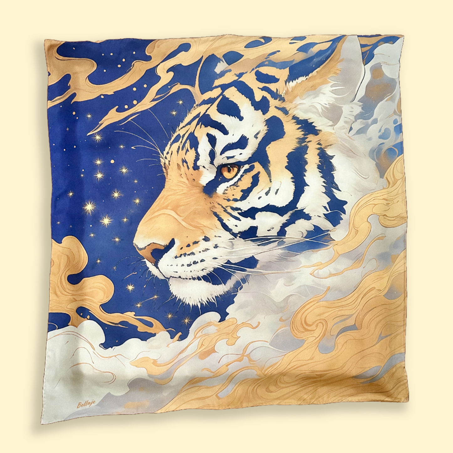 27" or 35" Square Scarf - Tiger