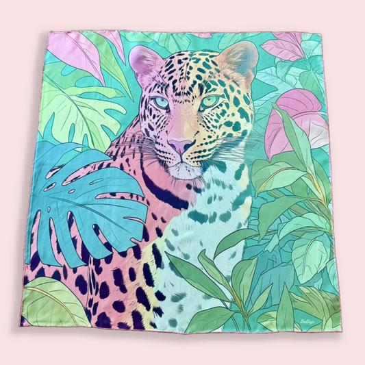 27" Square Scarf - Jungle Leopard