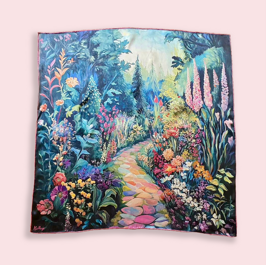 27" Square Scarf - Secret Garden