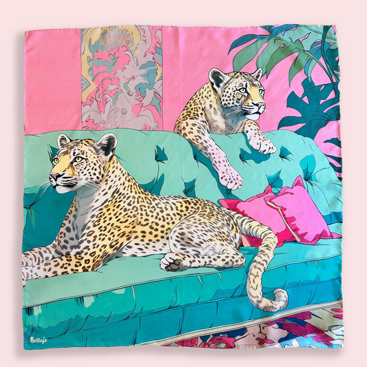 27" Square Scarf - Leopards