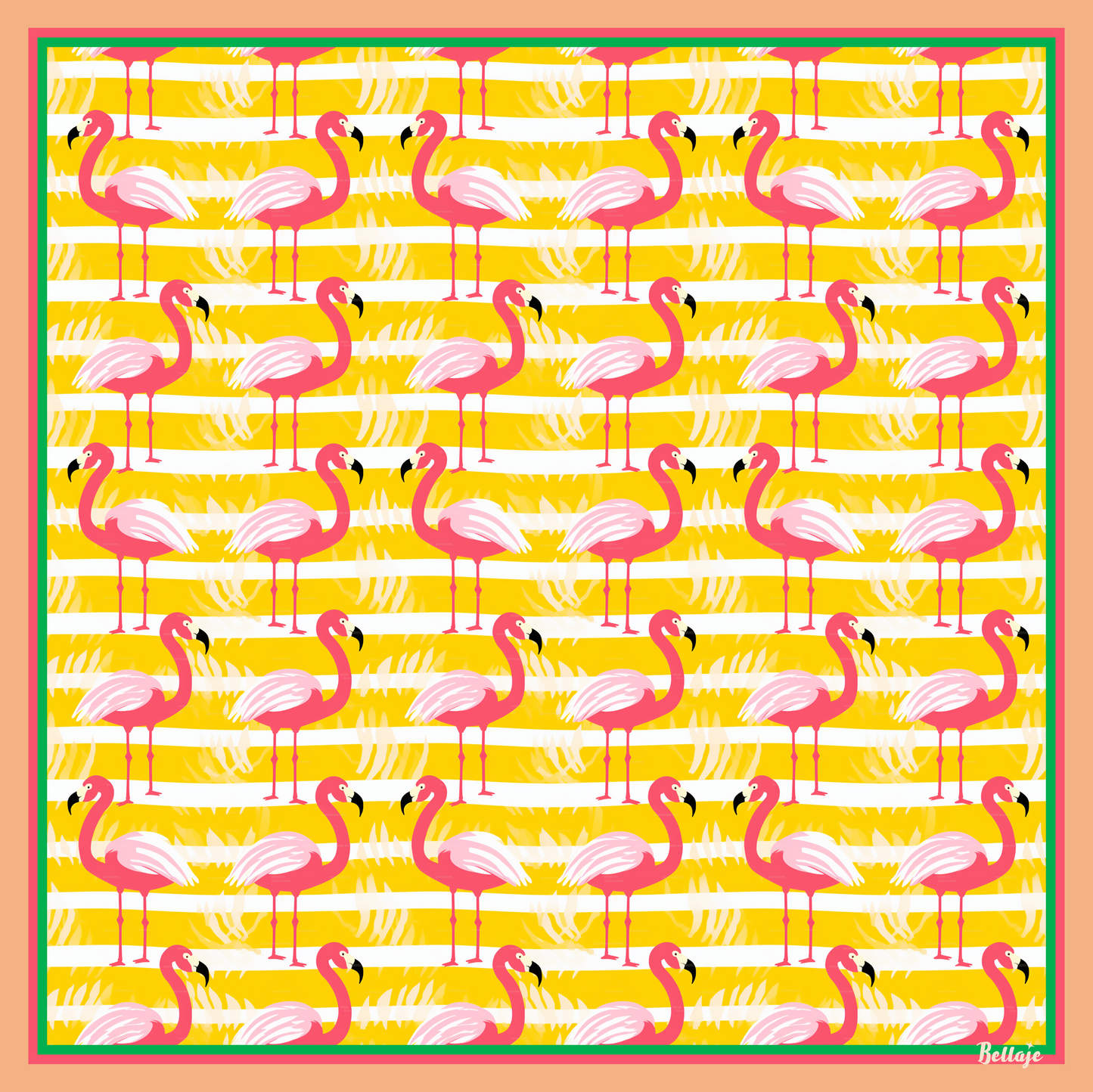 27" Square Scarf - Flamingo