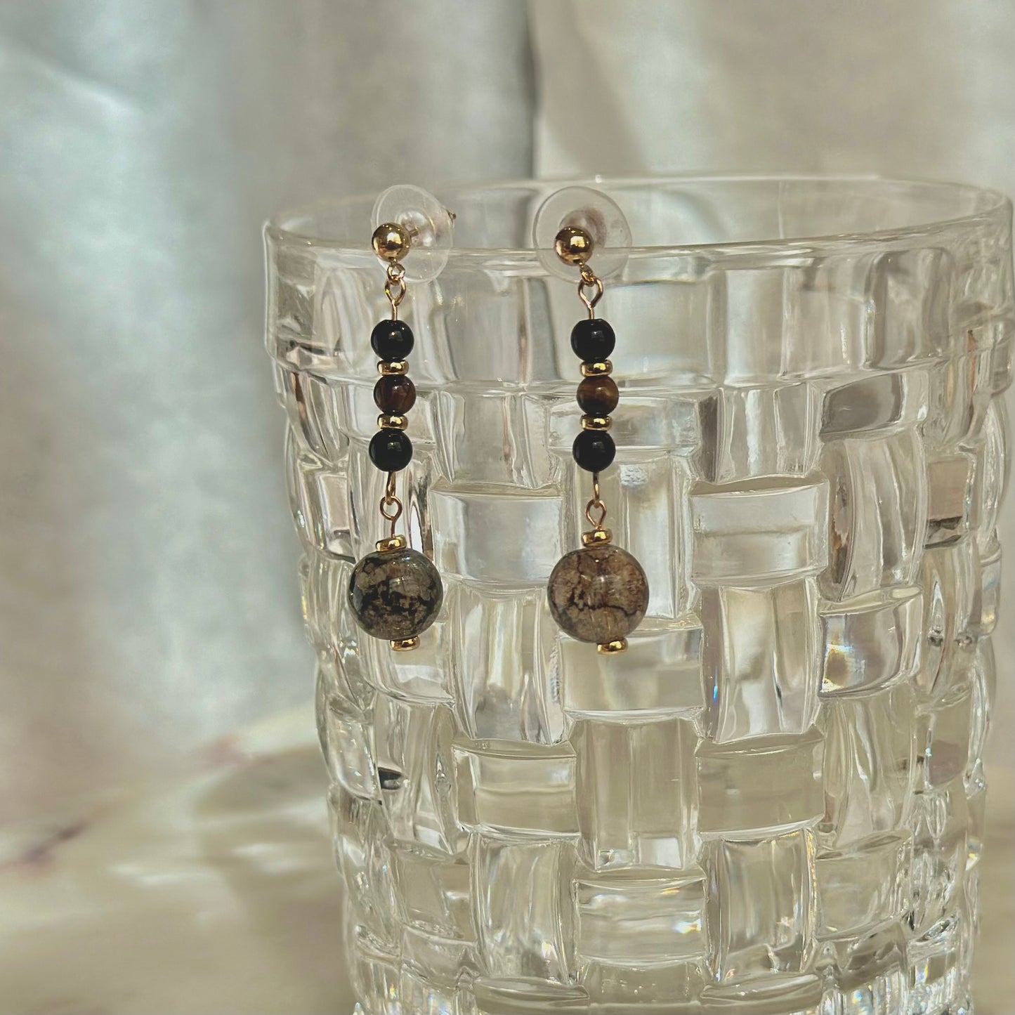 Dunhuang - Onyx 14K Gold-Filled Earrings