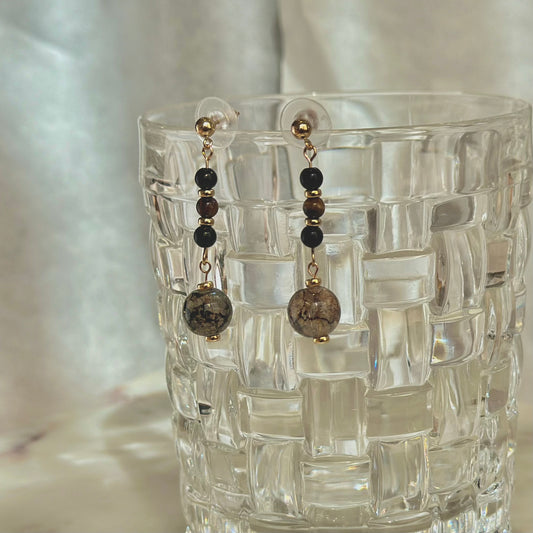 Dunhuang - Onyx 14K Gold-Filled Earrings