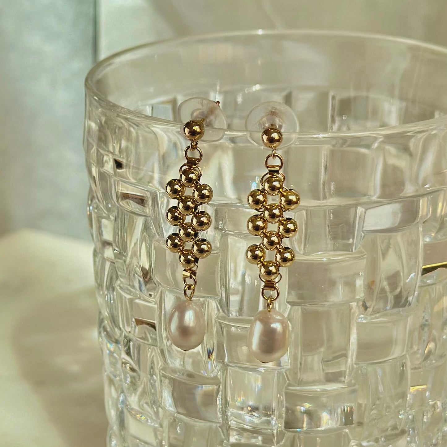 Gilded Age - Pearl 14K Gold-Filled Braided Earrings Small