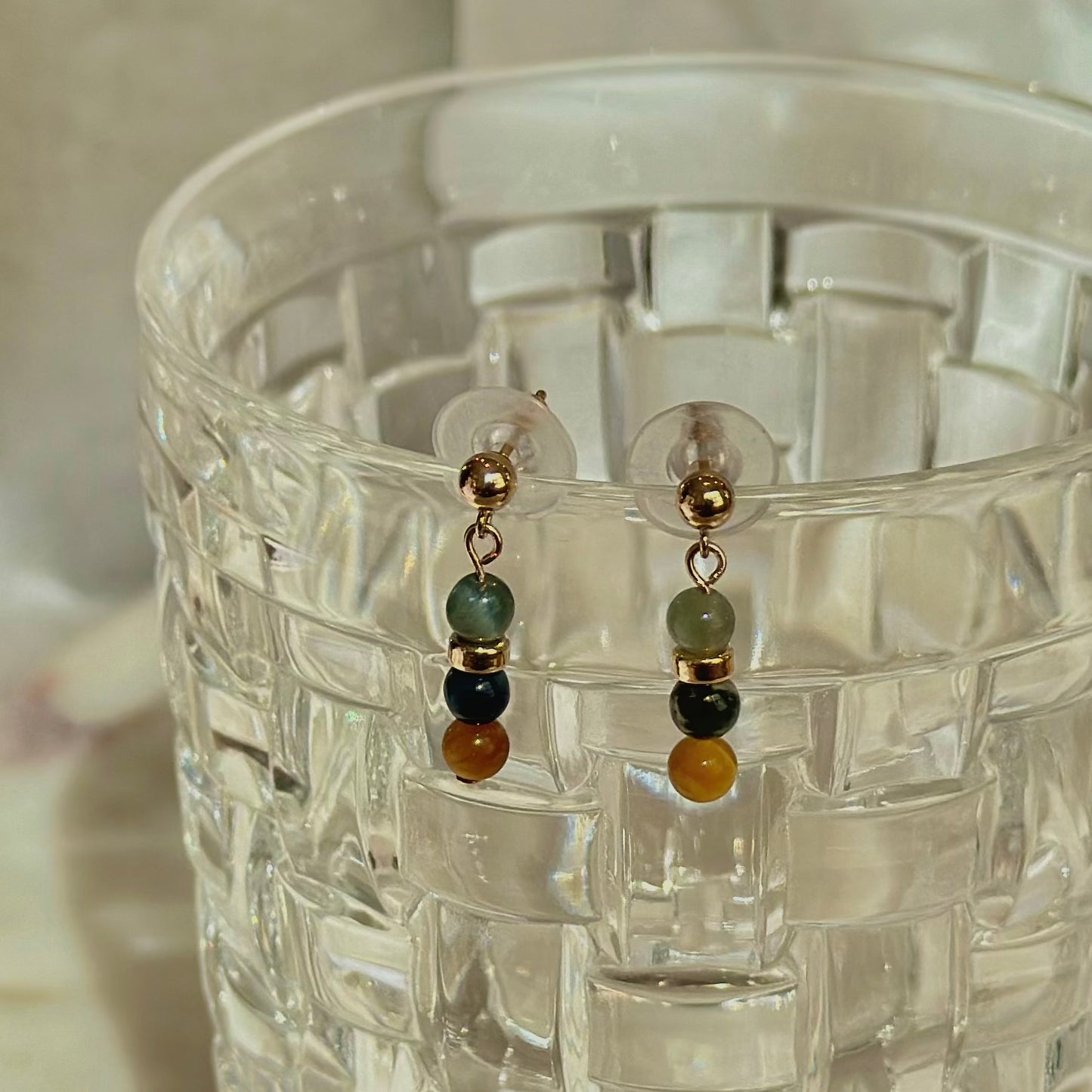 Prosperity - Tiger Eye 14K Gold-Filled Earrings