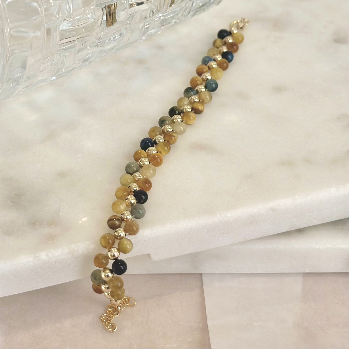 Prosperity - Tiger Eye 14K Gold-Filled Braided Bracelet