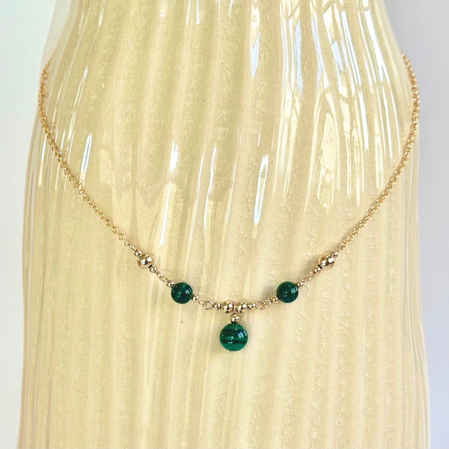 Malachite - Malachite 14K Gold-Filled Necklace