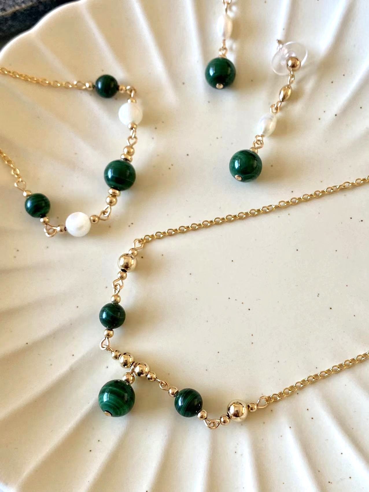 Malachite - Malachite 14K Gold-Filled Necklace