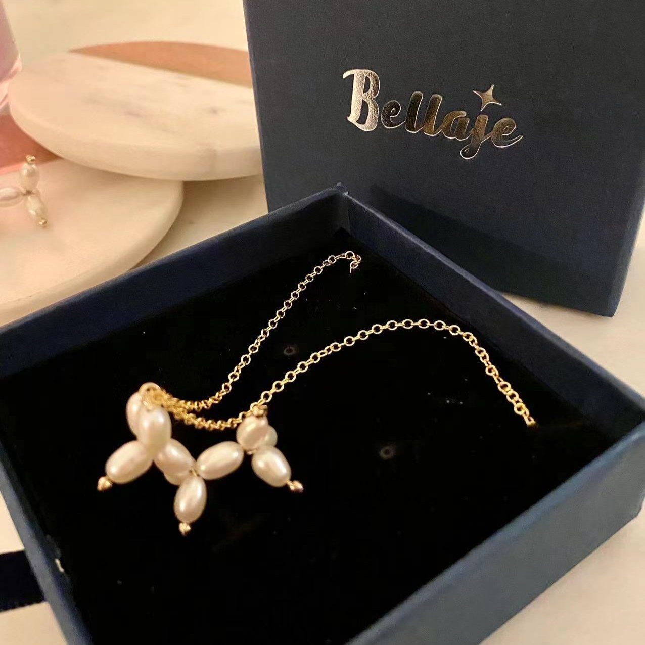 Balloon Dog - Balloon Dog Natural Pearl 14K Gold Filled Necklace