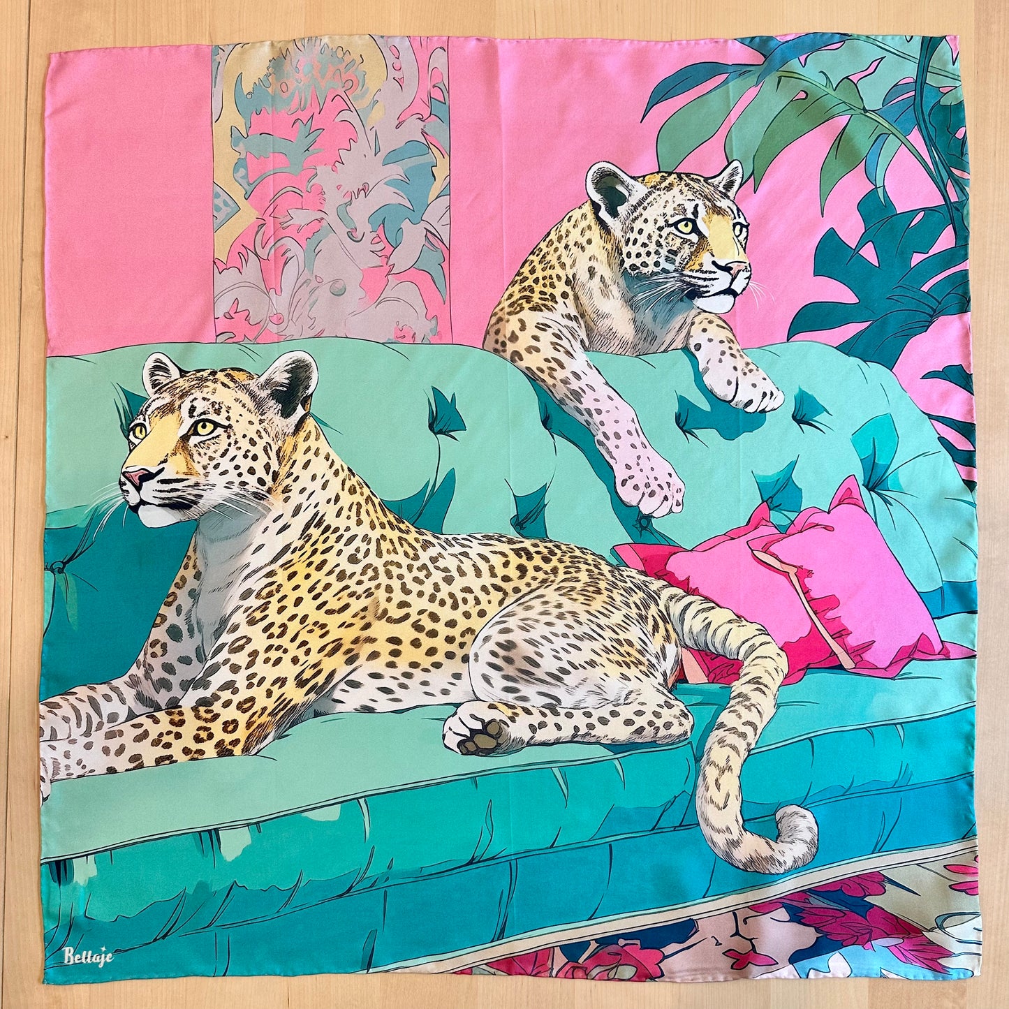 27" Square Scarf - Leopards