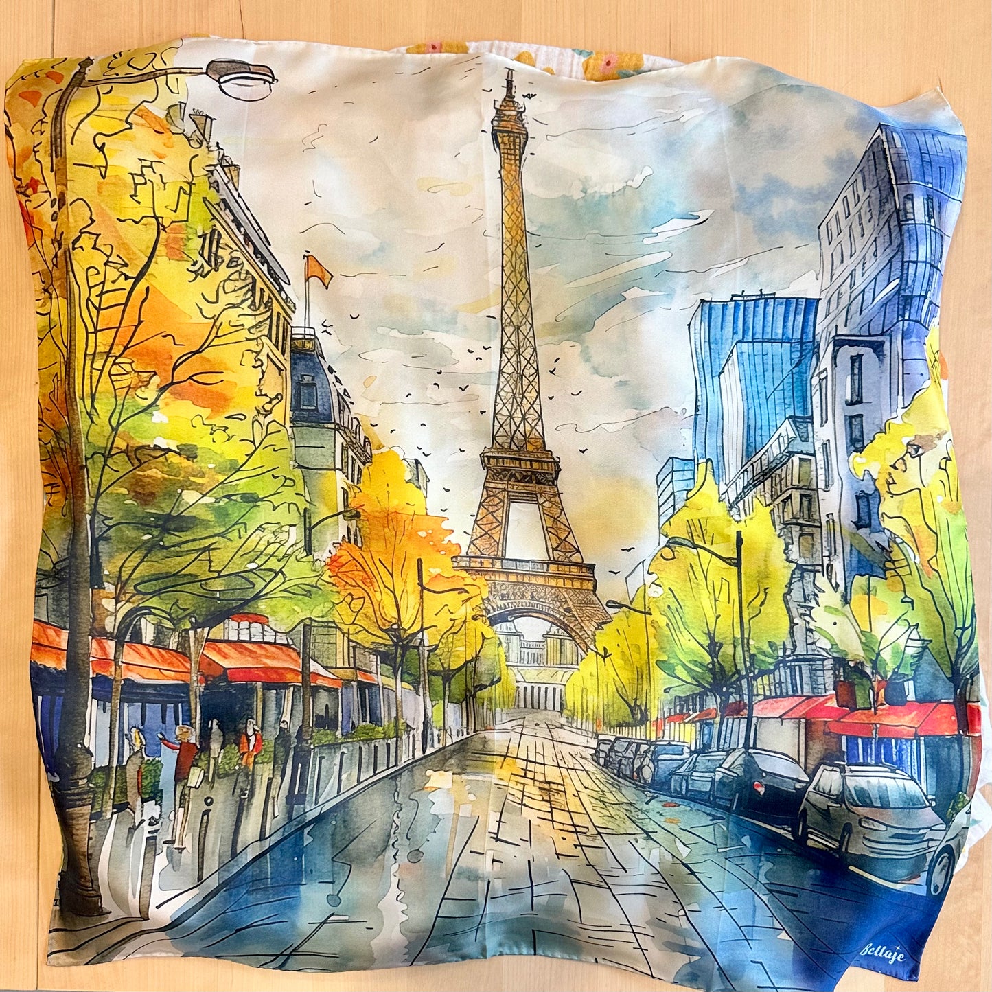 27" Square Scarf - Paris Eiffel Tower