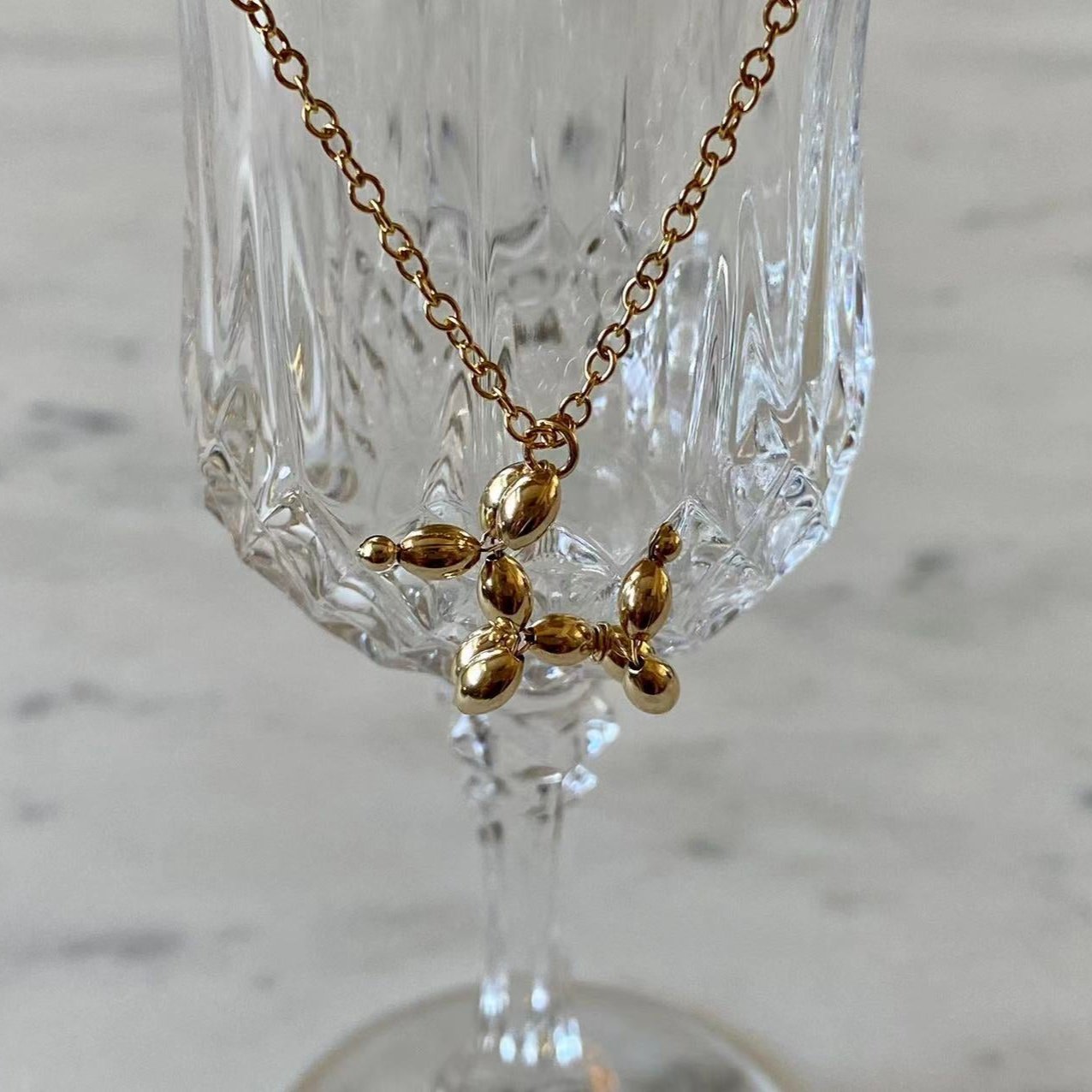 Balloon Dog - Golden Balloon Dog Necklace