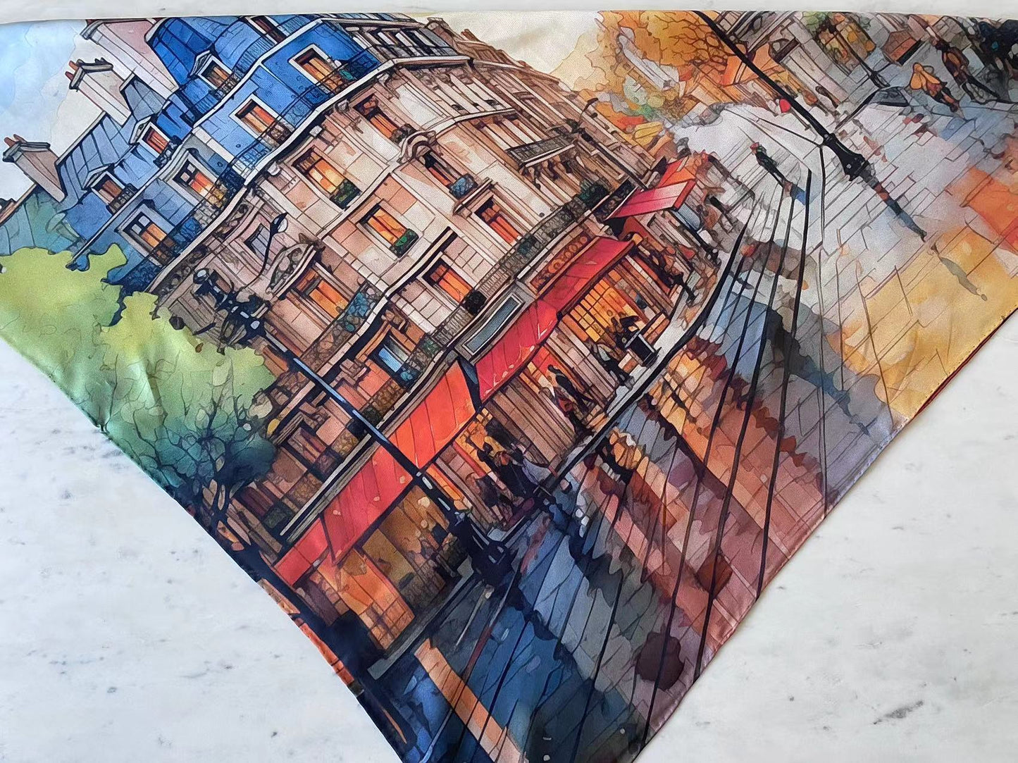 35" Square Scarf - Paris Afternoon