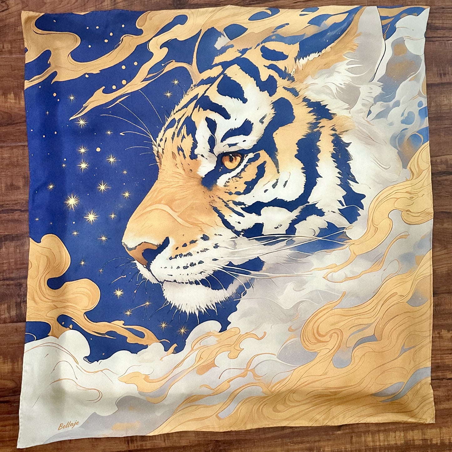 27" or 35" Square Scarf - Tiger