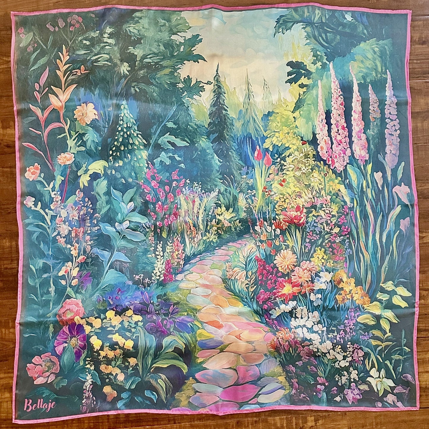 35" Square Scarf - Secret Garden