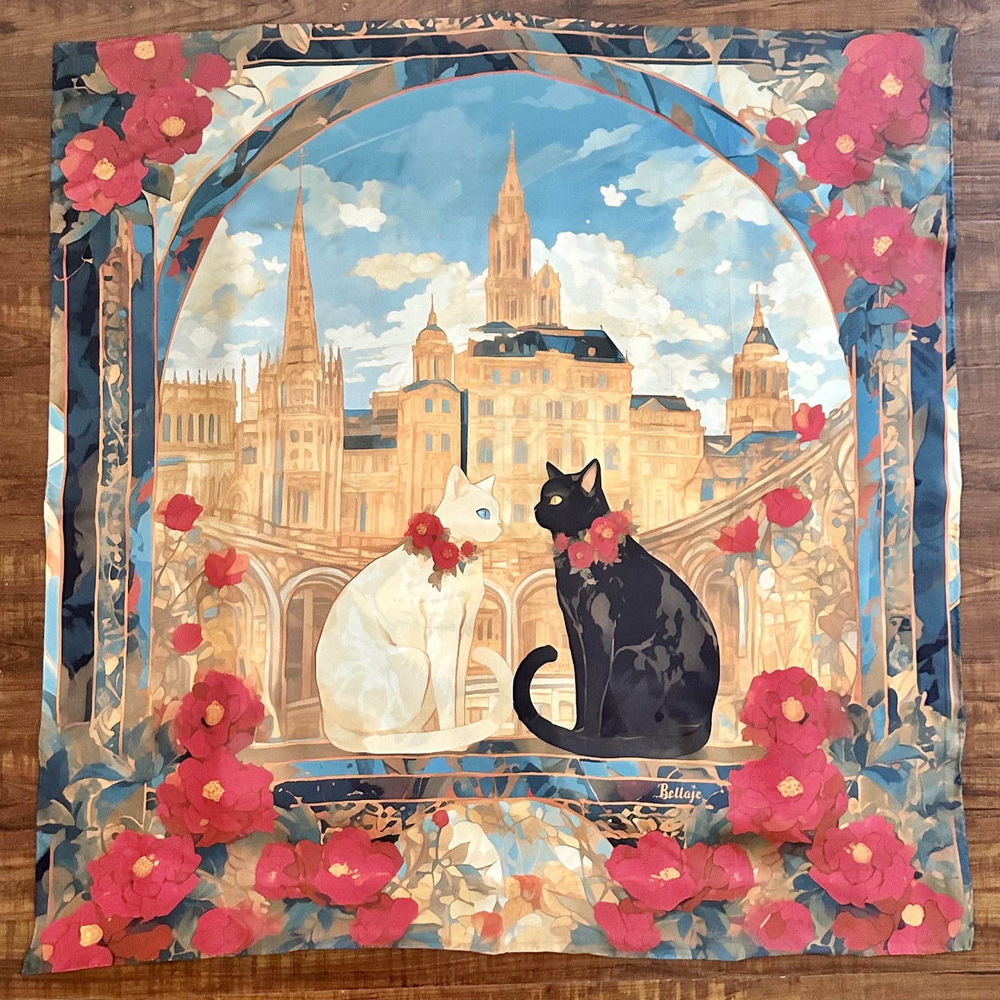 35" Square Scarf - Cat Love in London